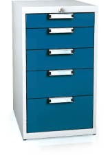 Universal cabinet for workbenches 840 x 480 x 600 - 5x drawer